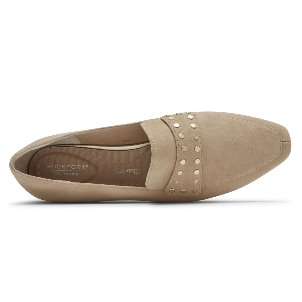 Rockport Loafers Dame Beige - Total Motion Laylani Studded - TYAO05896